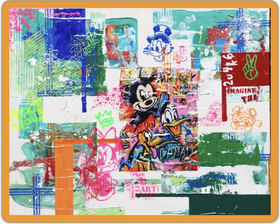 Acryl-Pop-Art-Kunstwerk von Bülent Tepe